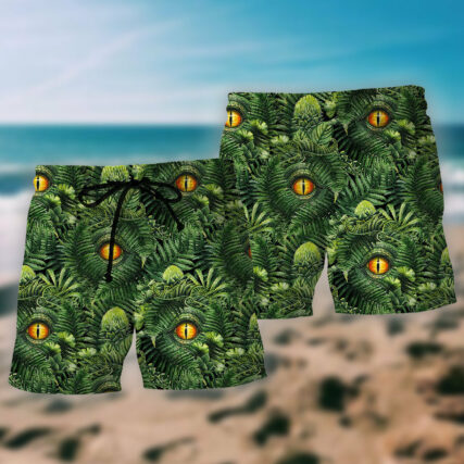 Lizard Eye Amazing Leaf - Beach Short - Owl Ohh - Owl Ohh