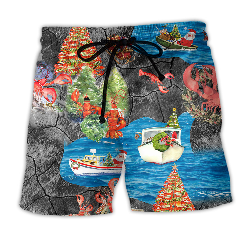 Lobster Christmas You Are My Lobster - Beach Short - Owl Ohh - Owl Ohh