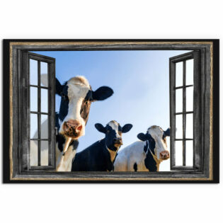 Cow Loves His Friends - Horizontal Poster - Owl Ohh - Owl Ohh