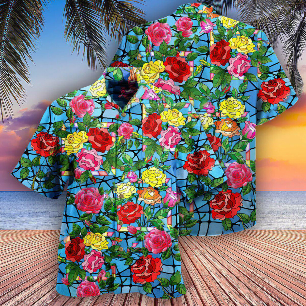 Rose Flowers Love Is A Rose That Blooms Forever - Hawaiian Shirt - Owl Ohh - Owl Ohh