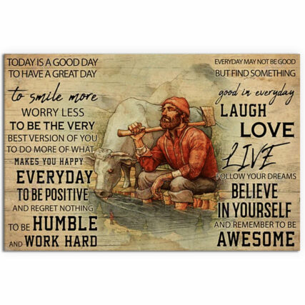 Lumberjack To Day Is A Good Day - Horizontal Poster - Owl Ohh - Owl Ohh