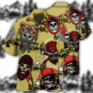 Lumberjack Skull Cool Style - Hawaiian Shirt - Owl Ohh - Owl Ohh