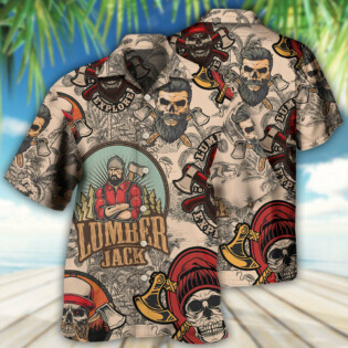 Lumberjack Cool Skull - Hawaiian Shirt - Owl Ohh for men and women, kids - Owl Ohh