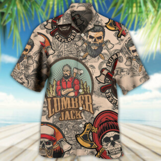 Lumberjack Cool Skull - Hawaiian Shirt - Owl Ohh for men and women, kids - Owl Ohh
