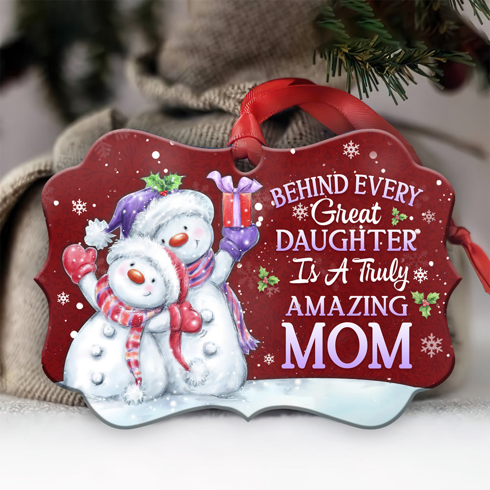 Snowman Truly Amazing Mom Christmas - Horizontal Ornament - Owl Ohh - Owl Ohh
