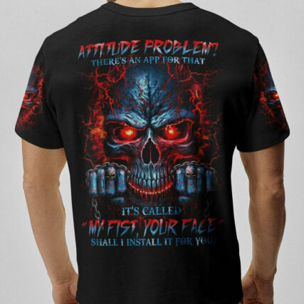 ATTITUDE PROBLEM MADLY SKULL ALL OVER PRINT - TLNO0704233