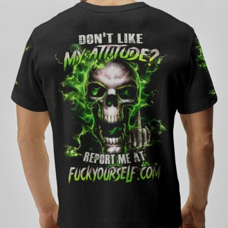 DON'T LIKE MY ATTITUDE MAD SKULL ALL OVER PRINT - TLTM0303231