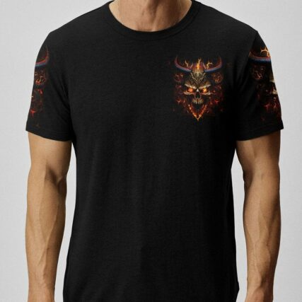 I'M NEVER ALONE DEMON SKULL ALL OVER PRINT - YHNT3103231