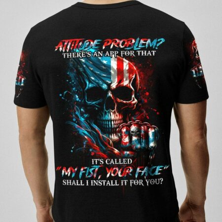 ATTITUDE PROBLEM SKULL FLAG ALL OVER PRINT - TLNO1803233