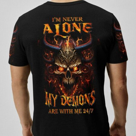 I'M NEVER ALONE DEMON SKULL ALL OVER PRINT - YHNT3103231