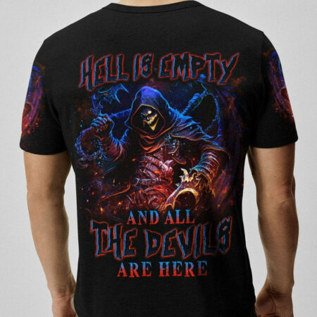HELL IS EMPTY REAPER SKULL ALL OVER PRINT - YHLN1104232