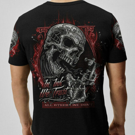 IN INK WE TRUST SKULL ALL OVER PRINT - TLNO0404234