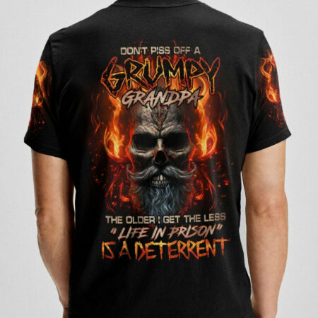 DON'T PISS OFF A GRUMPY GRANDPA SKULL ALL OVER PRINT - TLNO0704232