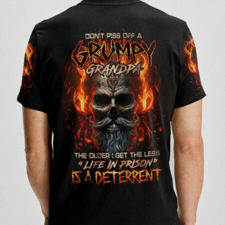 DON'T PISS OFF A GRUMPY GRANDPA SKULL ALL OVER PRINT - TLNO0704232