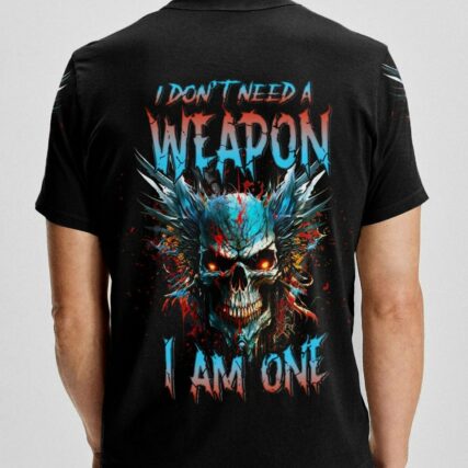 I DON'T NEED A WEAPON I AM ONE DEMON SKULL ALL OVER PRINT - YHNT3103232