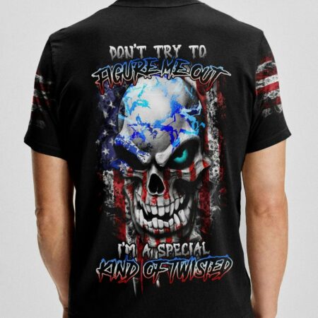 DON'T TRY TO FIGURE ME OUT AMERICA SKULL ALL OVER PRINT - TLTR2003235