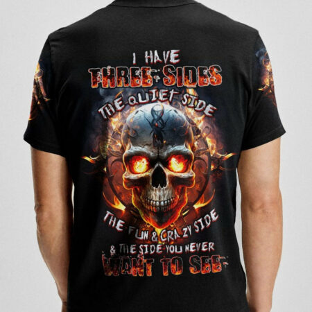 I HAVE THREE SIDES FIRE SKULL ALL OVER PRINT - TLTW1404233