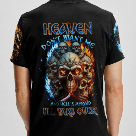 HEAVEN DON'T WANT ME FIRE EYES SKULL ALL OVER PRINT - TLTW2104233