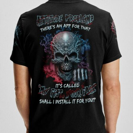 ATTITUDE PROBLEM MAD SKULL ALL OVER PRINT - TLNZ0304234