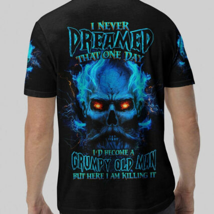 I NEVER DREAMED THAT ONE DAY GRUMPY OLD MAN SKULL ALL OVER PRINT - TLTW0704234