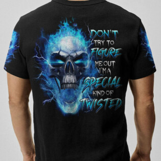 DON'T TRY TO FIGURE ME OUT FIRE SKULL ALL OVER PRINT - YHNT0704234