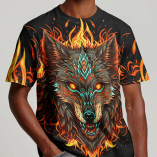 IF YOU KICK ME WOLF ALL OVER PRINT - TLTW1004234
