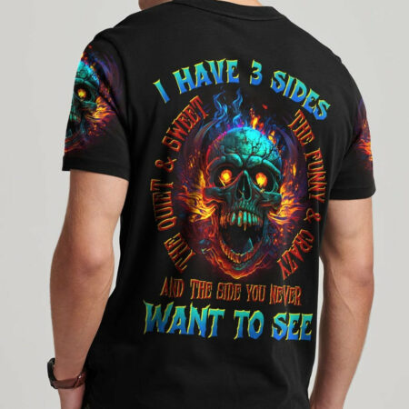 I HAVE THREE SIDES FIRE SKULL ALL OVER PRINT - TLTR1004233
