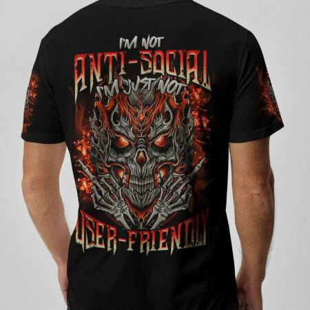 I'M NOT ANTI-SOCIAL MAD SKULL ALL OVER PRINT - TLNO2504231