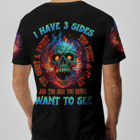 I HAVE THREE SIDES FIRE SKULL ALL OVER PRINT - TLTR1004233