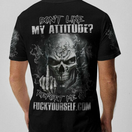 DON'T LIKE MY ATTITUDE MAD SKULL ALL OVER PRINT - TLNZ2604232