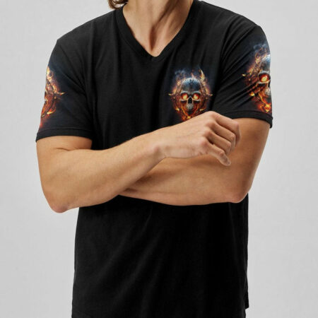 I HAVE THREE SIDES FIRE SKULL ALL OVER PRINT - TLTW1404233