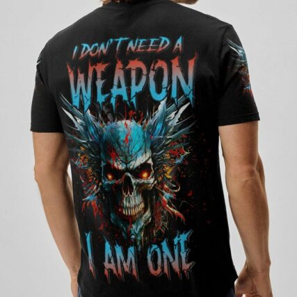 I DON'T NEED A WEAPON I AM ONE DEMON SKULL ALL OVER PRINT - YHNT3103232