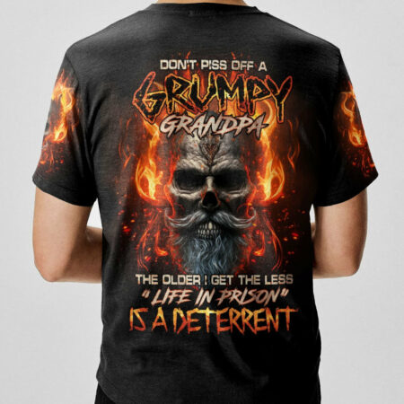 DON'T PISS OFF A GRUMPY GRANDPA SKULL ALL OVER PRINT - TLNO0704232