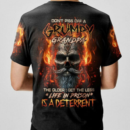 DON'T PISS OFF A GRUMPY GRANDPA SKULL ALL OVER PRINT - TLNO0704232