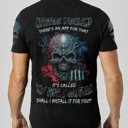 ATTITUDE PROBLEM MAD SKULL ALL OVER PRINT - TLNZ0304234