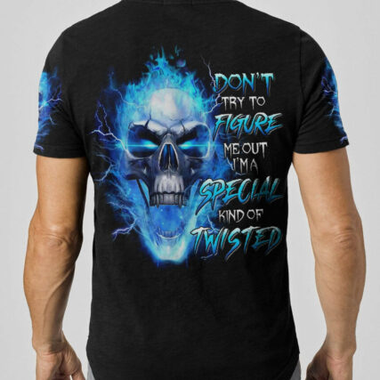 DON'T TRY TO FIGURE ME OUT FIRE SKULL ALL OVER PRINT - YHNT0704234