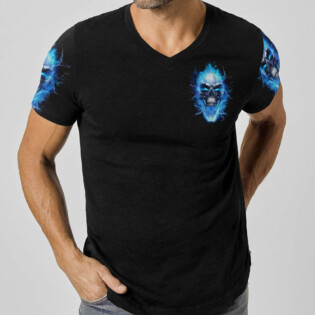 DON'T TRY TO FIGURE ME OUT FIRE SKULL ALL OVER PRINT - YHNT0704234
