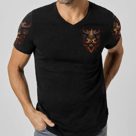 I'M NEVER ALONE DEMON SKULL ALL OVER PRINT - YHNT3103231