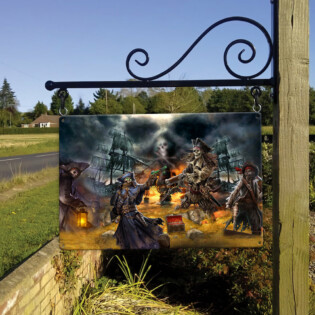 Skull Hunting Treasure Journey - Metal Sign - Owl Ohh - Owl Ohh