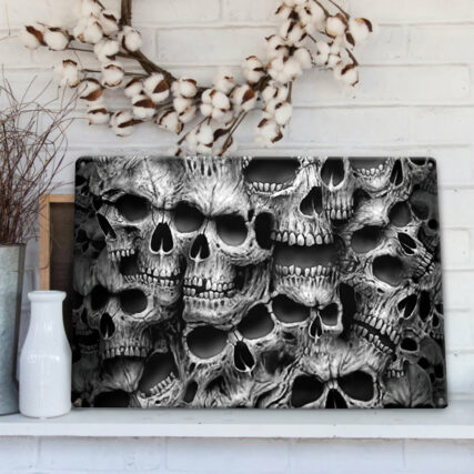 Skull No Fear No Pain - Metal Sign - Owl Ohh - Owl Ohh