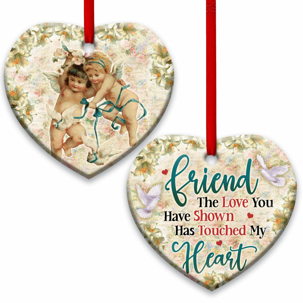 Jesus Angel Friend The Love You Have Shown Has Touched My Heart - Heart Ornament - Owl Ohh - Owl Ohh