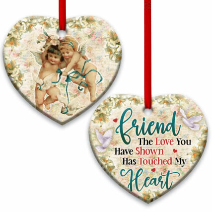 Jesus Angel Friend The Love You Have Shown Has Touched My Heart - Heart Ornament - Owl Ohh - Owl Ohh