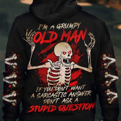 I'M A GRUMPY OLD MAN SKELETON ALL OVER PRINT - TLNO1201231
