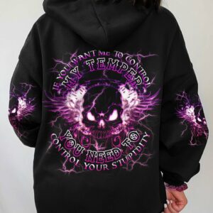 CONTROL YOUR STUPIDITY WINGS SKULL ALL OVER PRINT - TLTM1712222