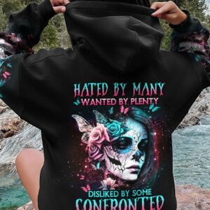 HATED BY MANY WANTED BY PLENTY SKULL FLOWER ALL OVER PRINT - YHDU0903232