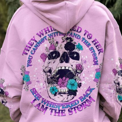 I AM THE STORM FLOWER SKULL ALL OVER PRINT - YHDU1503234