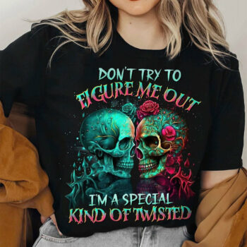 DON'T TRY TO FIGURE ME OUT SKULL COTTON SHIRT - TLTR0604233
