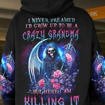 CRAZY GRANDMA REAPER ALL OVER PRINT - YHDU0803233