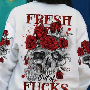 FRESH OUT OF F SKETCH ROSE SKULL ALL OVER PRINT - TLNZ0203235