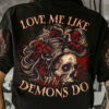 LOVE ME LIKE MY DEMONS DO SKULL LONG HAIR ALL OVER PRINT - TLTR1904232